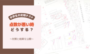 中学生の定期テスト　点数が悪かった時どうする？｜対策と結果を公開