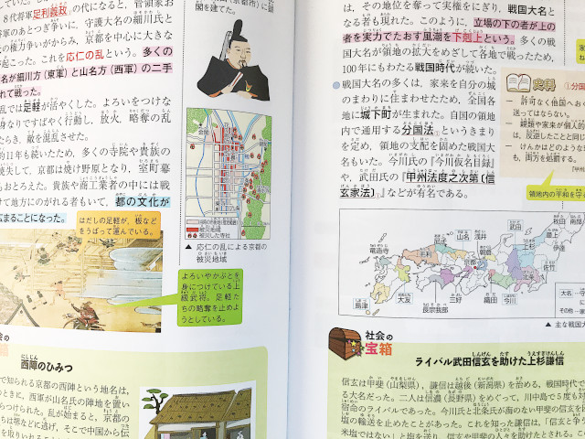 『小学総合的研究 わかる社会』日本の歴史編 第3章「武士の政治」より