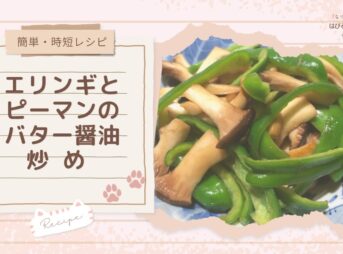 【簡単・時短レシピ】エリンギとピーマンのバター醤油炒め