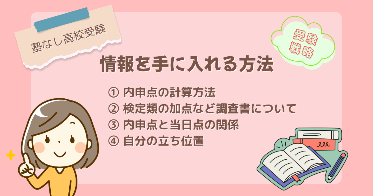 【塾なし高校受験】情報を手に入れる方法