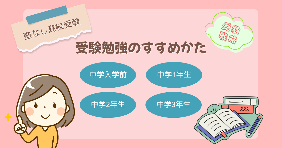 【塾なし高校受験】受験勉強のすすめかた